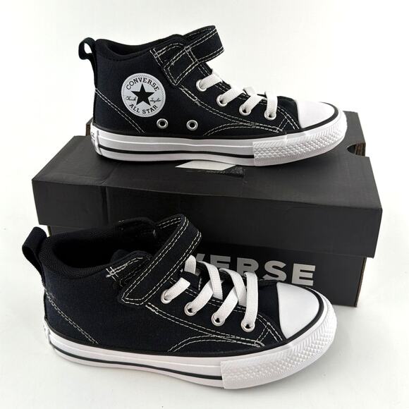 Converse Kids Black Chuck Taylor All Star Malden Street Canvas Shoes Size 13 - Picture 5 of 13